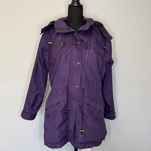 Vintage Eddie Bauer Womens Flannel Lined Purple Fall Jacket Gorpcore Small